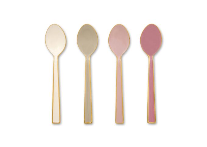 Pip Studio Spring to Life Set/4 Spoons Enamel Off White/Pink