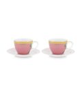 La Majorelle Set of Two Pink Espresso Cups and Saucers 120ml