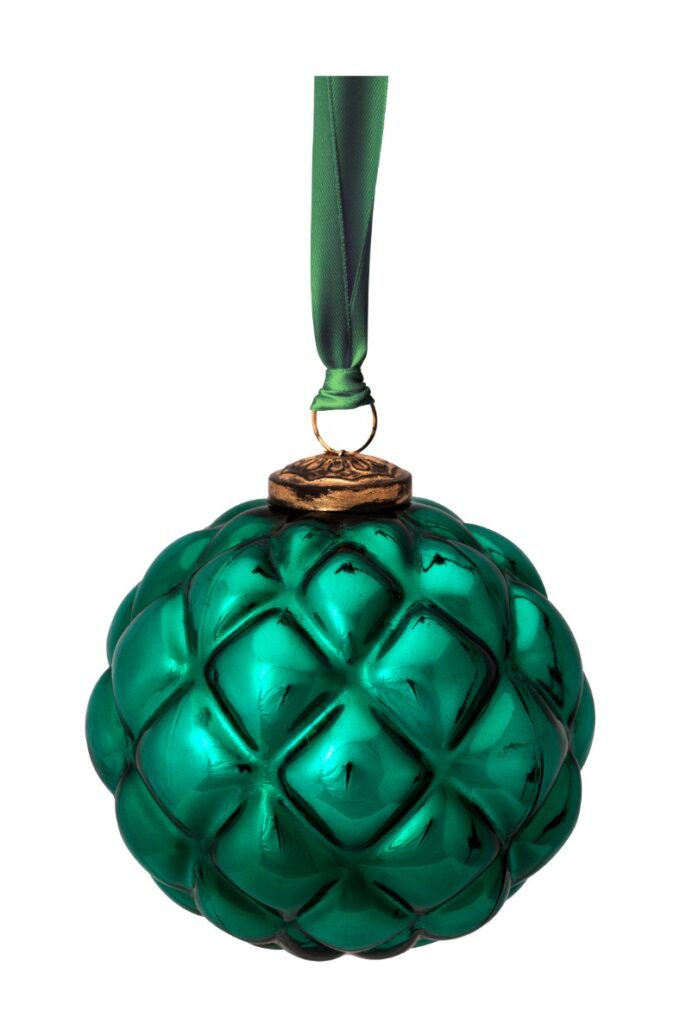 Pip Studio Glass Christmas Ornament Dark Green