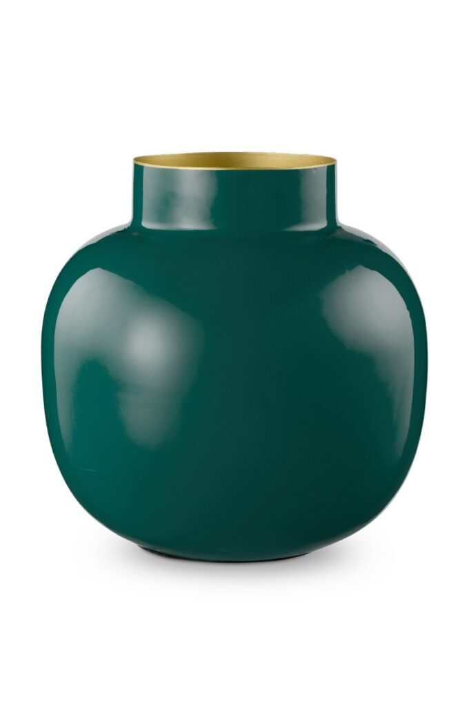 Mini Dark Green Round Vase 10cm