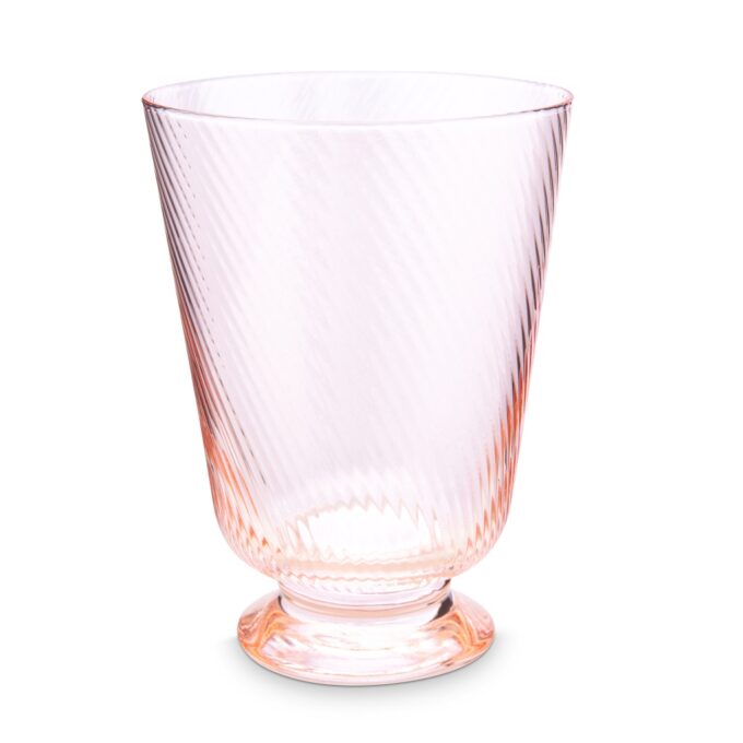 Jolie Water Glass Twisted Pink 360ml