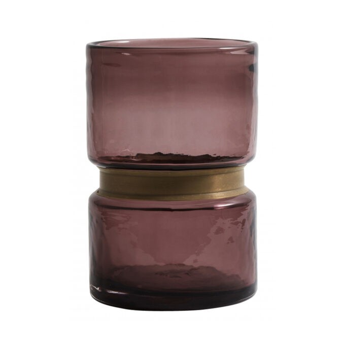 Nordal Ring Glass Vase Purple Medium