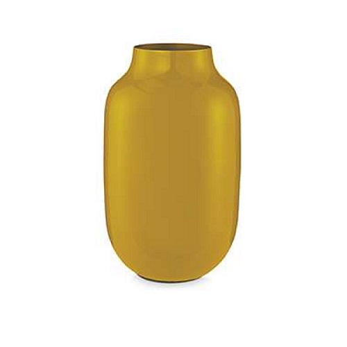 Pip Studio Yellow Oval 30cm Metal Vase
