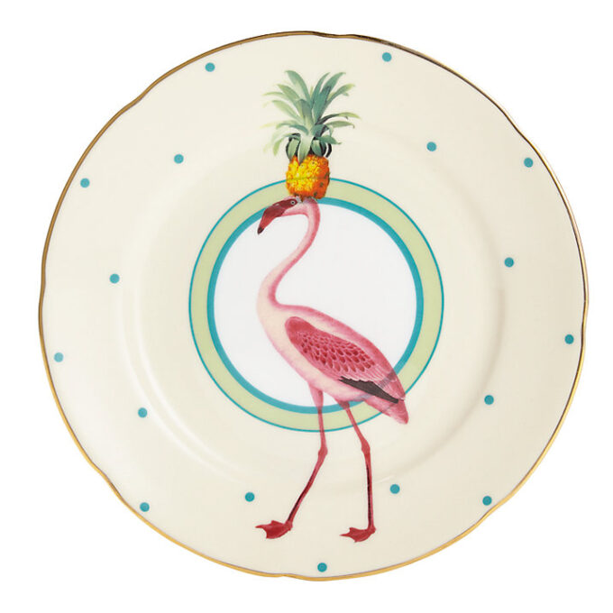 Yvonne Ellen Cake Plate Flamingo