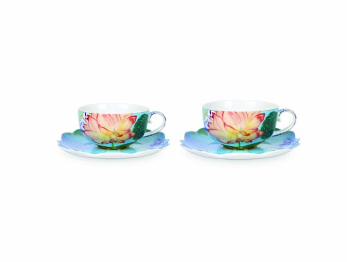Pip Studio Royal Set/2 Tea Cups & Saucers Flowers