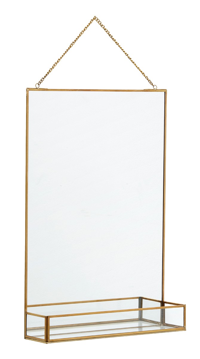Nordal Gold Mirror with Shelf