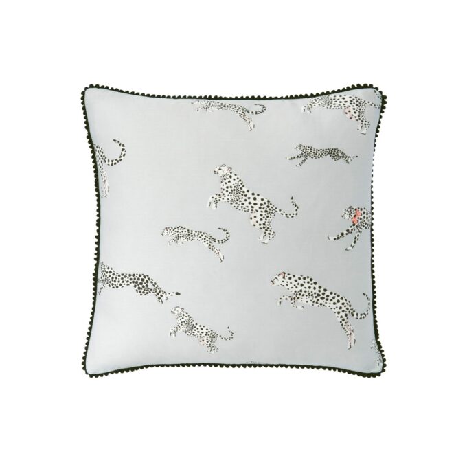 Mono Cheetah Silver Cushion
