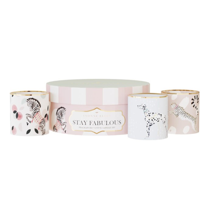 Stay Fabulous Set Of 3 Ceramic Candles